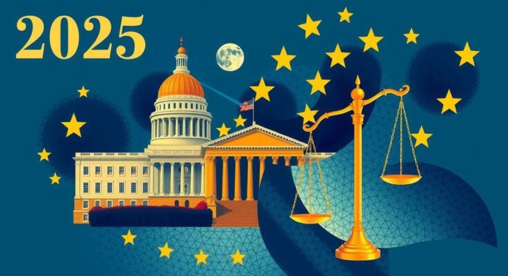Бъдещите политически развития в САЩ през 2025 г. с фокус върху Конгреса и новите лидери.