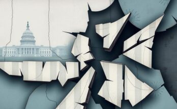 Rappresentazione artistica che illustra il disinteresse degli americani verso la politica e i politici.