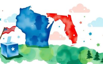Risultati elettorali recenti in Wisconsin e Florida, evidenziando l'equilibrio politico e le dinamiche elettorali.