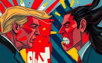 Échange de discours animé sur l'influence politique, illustrant tension et débats au sein d'une assemblée.