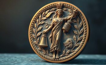Медаль за мужество и отвагу вручена от семьи Кеннеди. Символы справедливости и свободы.