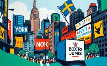 Jeune étoile politique émergeant des nuances du parti démocrate à New York, reflet de diversité et d'optimisme.