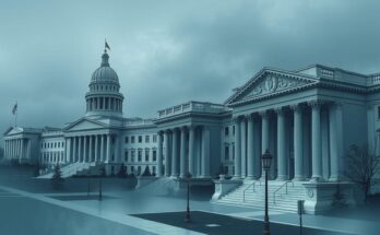 Изображение зданий правительства США, символизирующих изменения в службах правопорядка