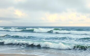 Landsacpe of California's coast with clouds and waves symbolizing political change in the state.
