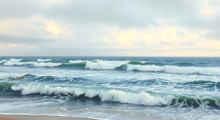 Landsacpe of California's coast with clouds and waves symbolizing political change in the state.