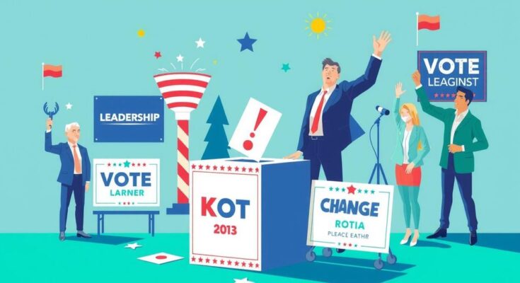 Des jeunes élus dynamique de divers États symbolisant le changement au sein du parti démocrate en front gagnant.