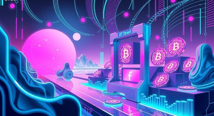 Токены на криптовалюту и технологии искусственного интеллекта, цифровые символы в будущем.