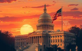 Graphical representation of Capitol Hill with a focus on interest rates and economic discussions in Washington.