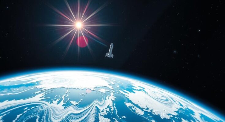 Astronauti nello spazio e capsule SpaceX in orbita, scene evocative di esplorazione spaziale.