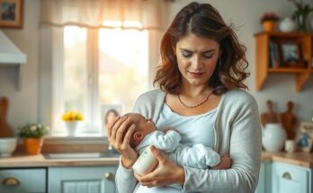 Missouri mother in kitchen contemplating Medicaid impact while preparing for daughter's therapy session.