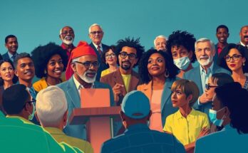 Stratégie politique d'Eric Adams pour sa réélection, mettant en avant des leaders communautaires, la diversité et la sécurité.