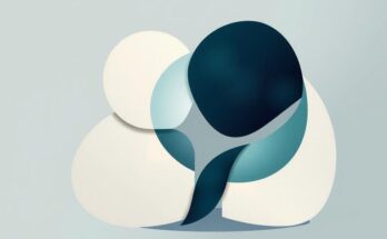 A symbolic representation of diplomacy and political discussions with abstract shapes and neutral tones.
