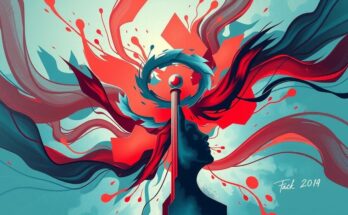 Politically charged scene depicting central bank dynamics with abstract visual elements symbolizing authority and influence.