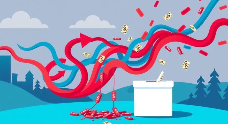 Gambaran grafis donasi miliarder untuk kampanye politik di AS.