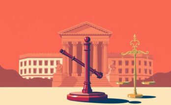 Ilustrasi tentang strategi politik tanpa melibatkan individu, menampilkan simbol-simbol kekuasaan dan perdebatan.