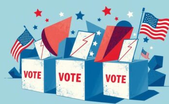 Rappresentazione simbolica del potere dell'elettorato nella politica americana