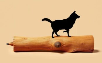 Deux silhouettes d'animaux fièrement perchées sur un rondin en bois, illustrant la politique dynamique.