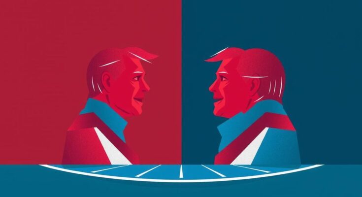 Rappresentazione grafica di una battaglia politica interna con due simboli in contrasto.
